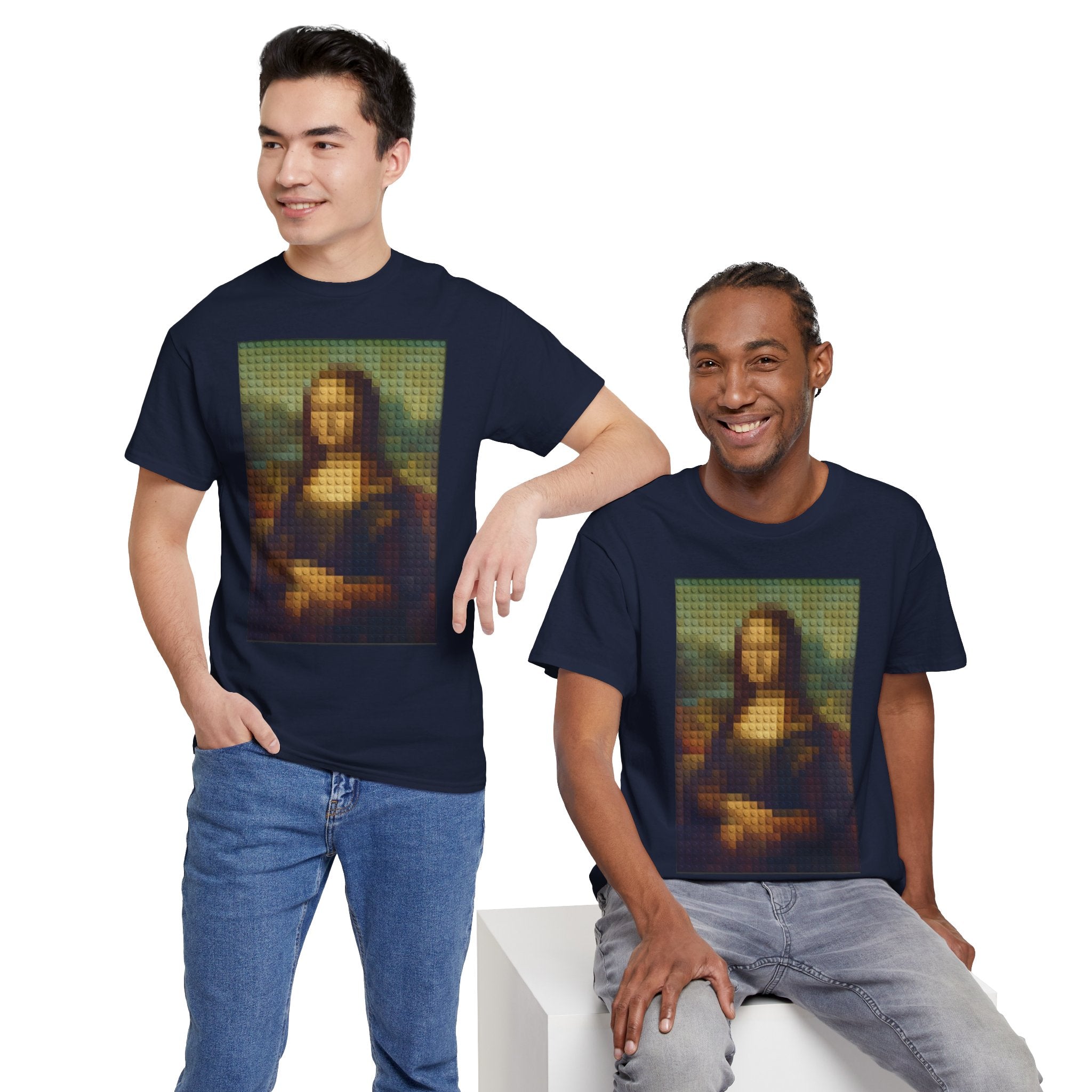 Pixelated Mona Lisa - T‑Shirt
