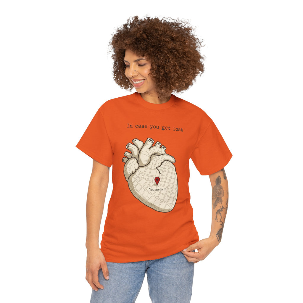 “In case you get lost” Heart Map — T-Shirt