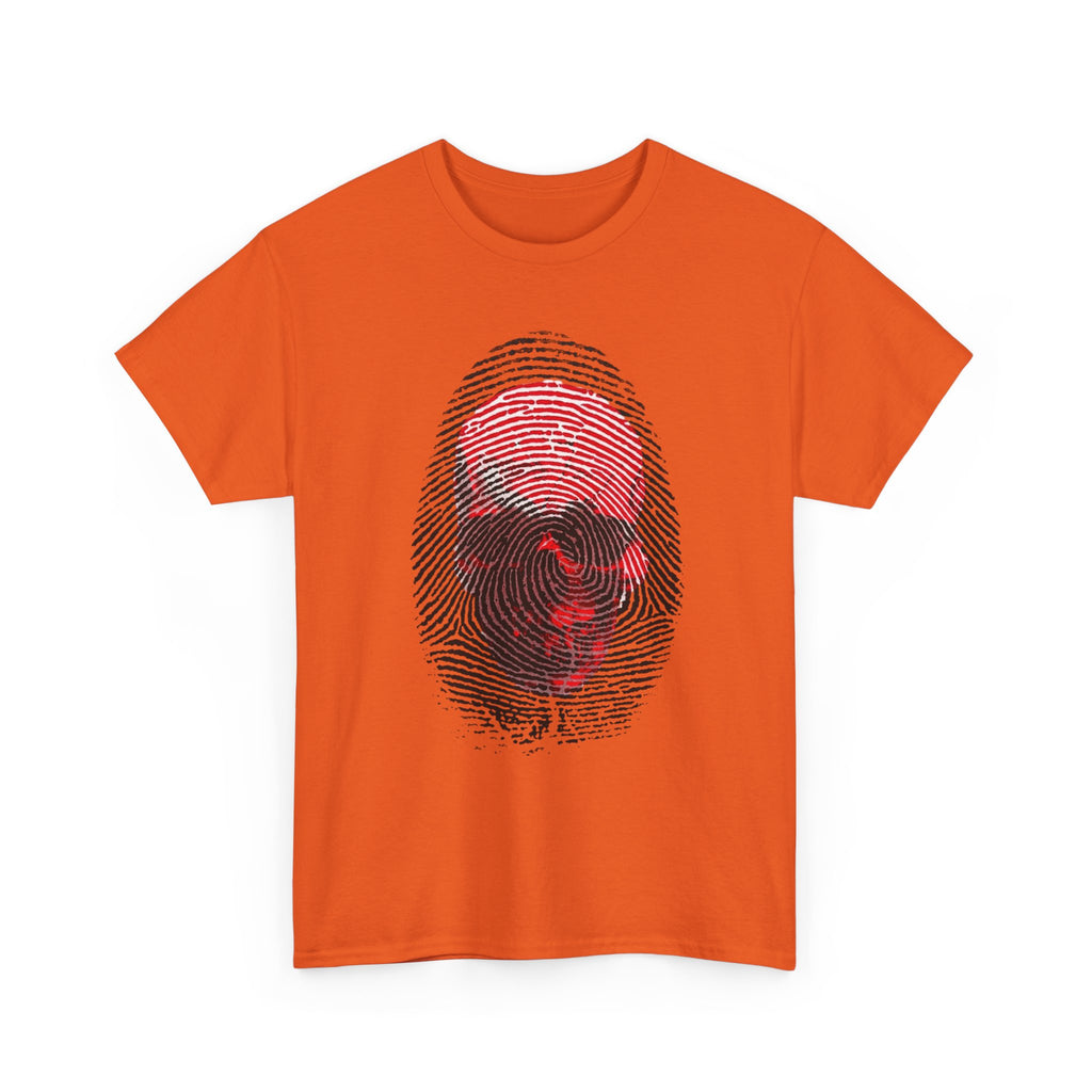 Skull Fingerprint T-Shirt – Dark Art Graphic Tee