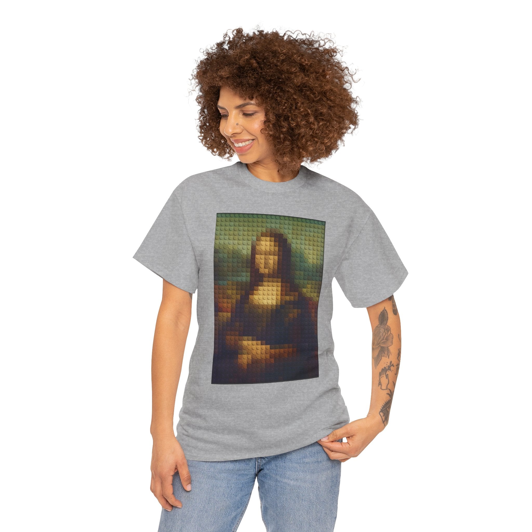 Pixelated Mona Lisa - T‑Shirt