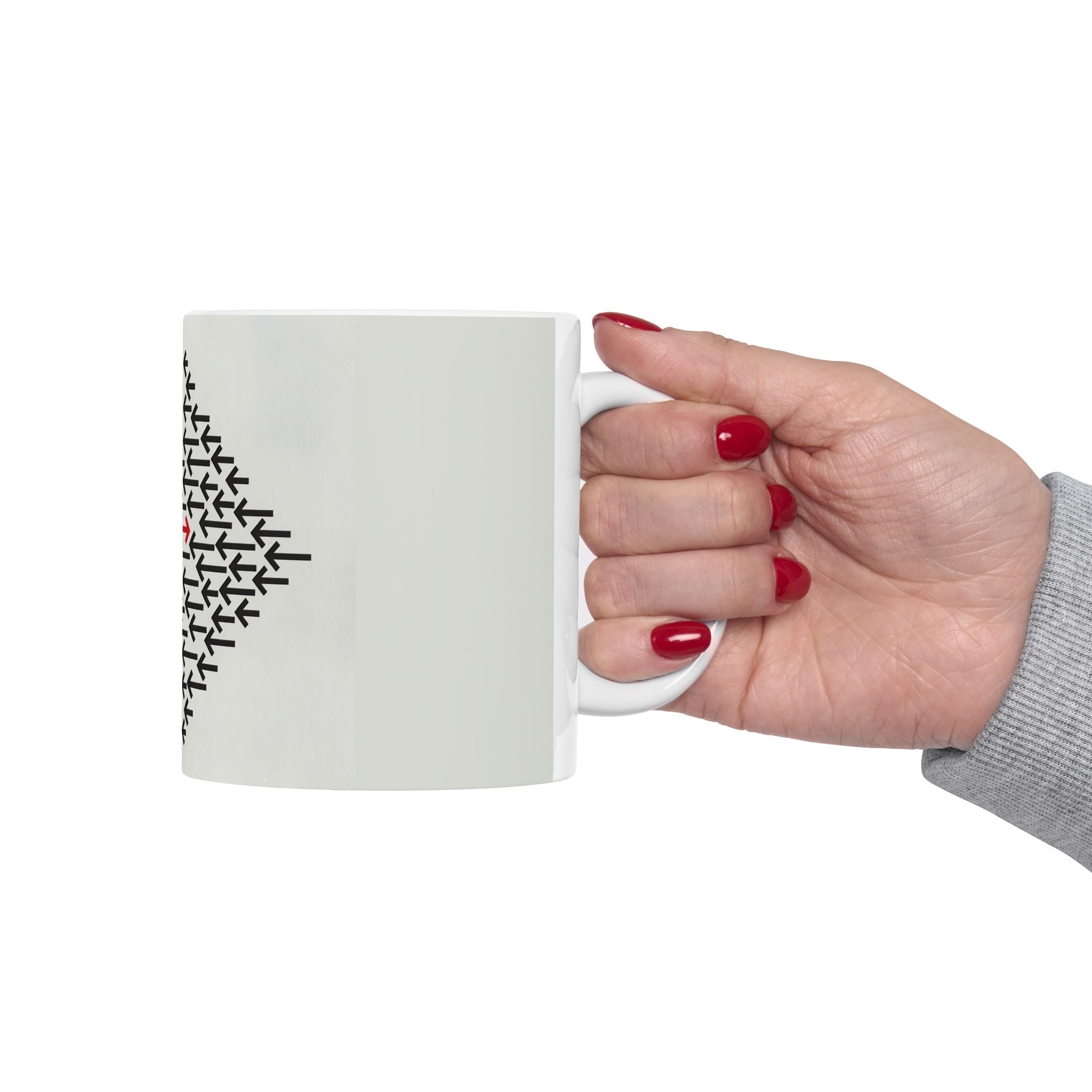 Red Arrow Against the Crowd — Office Coffee Cup