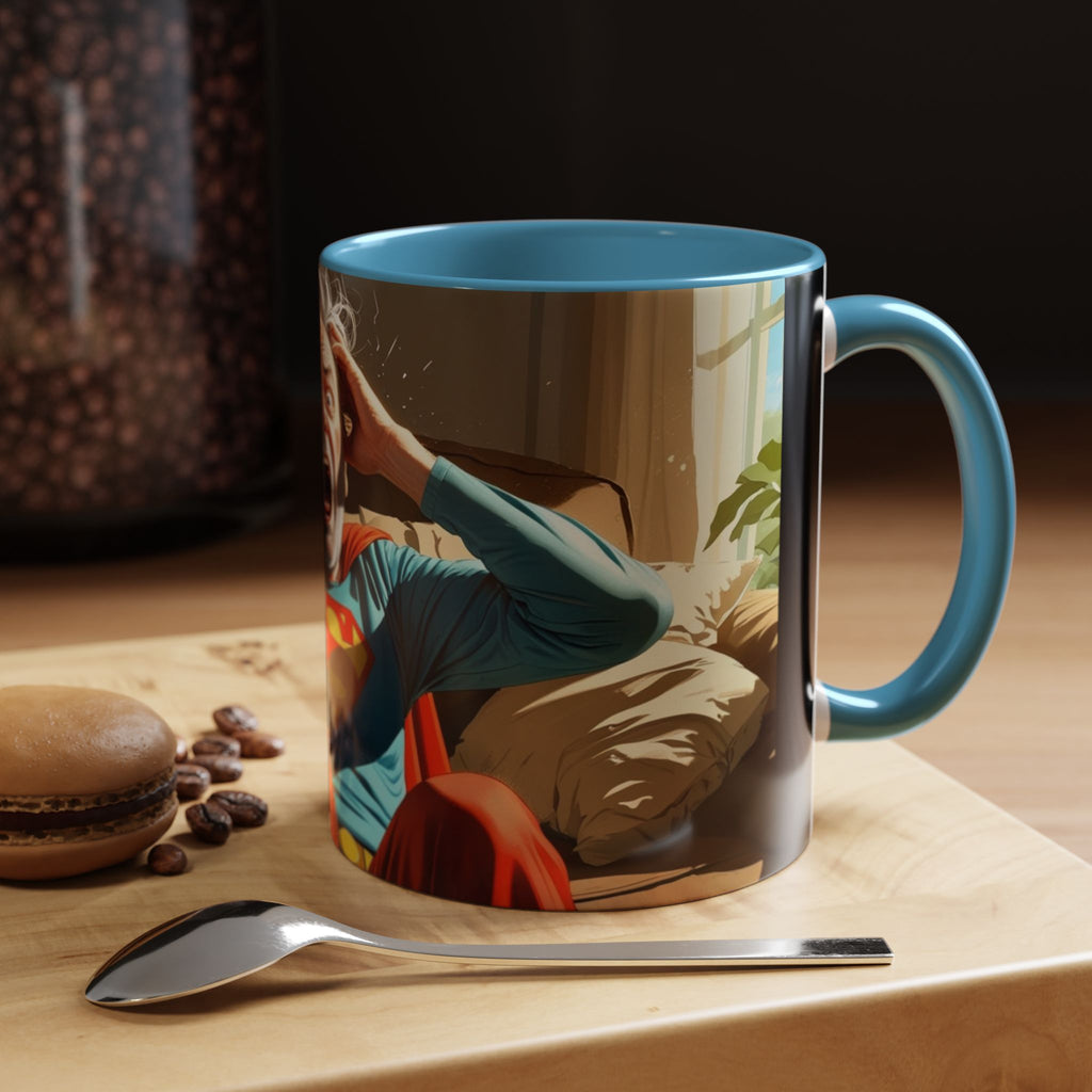 What the F Mug – superhero grandpa funny humor mug, alternate view 7