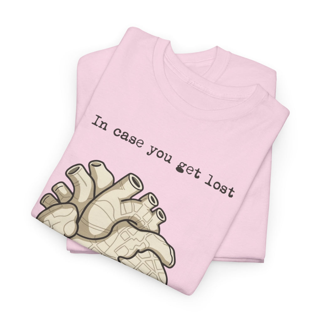 “In case you get lost” Heart Map — T-Shirt