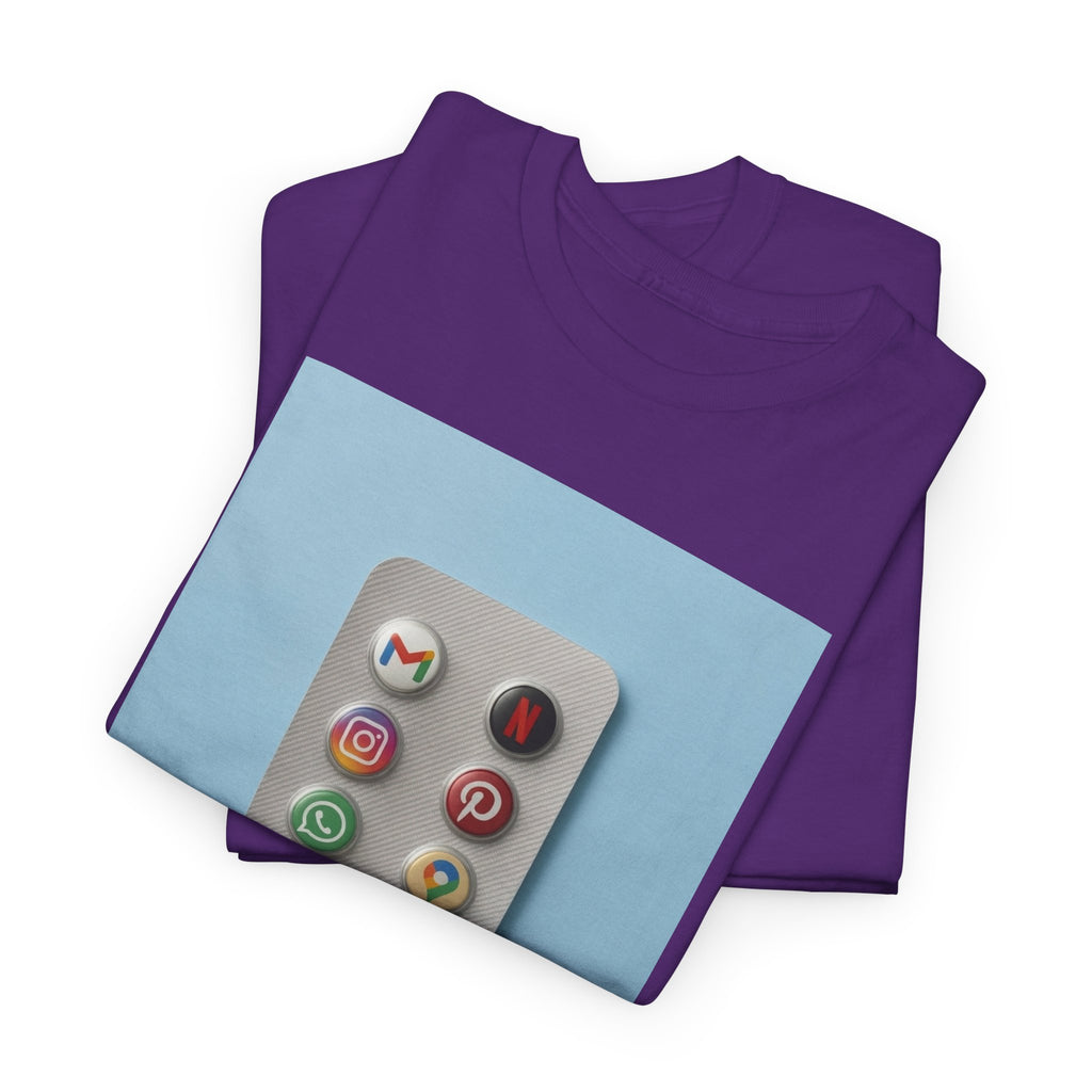 Social Media Pills T-Shirt – Funny Tech Satire Graphic Tee