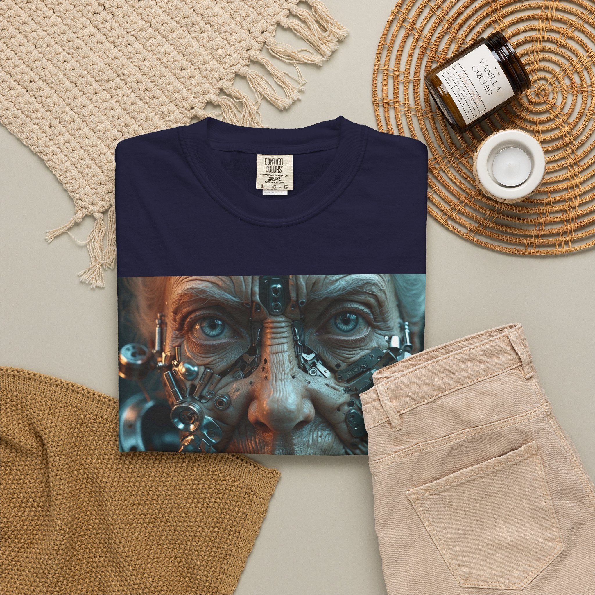 Cybernetic Old Face —T‑Shirt