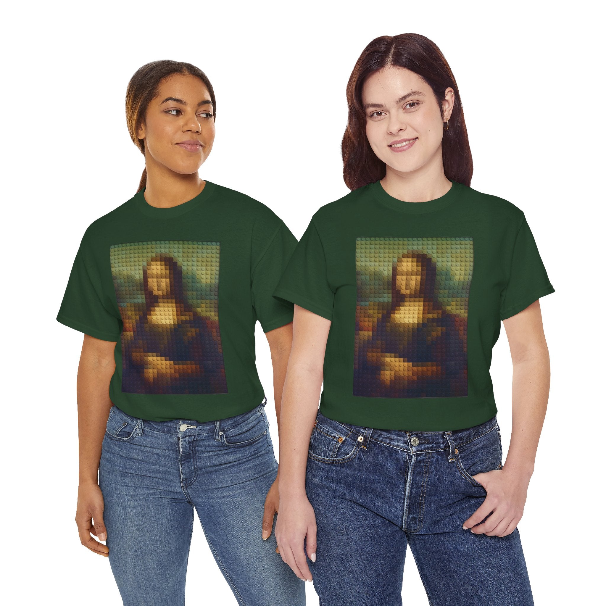 Pixelated Mona Lisa - T‑Shirt