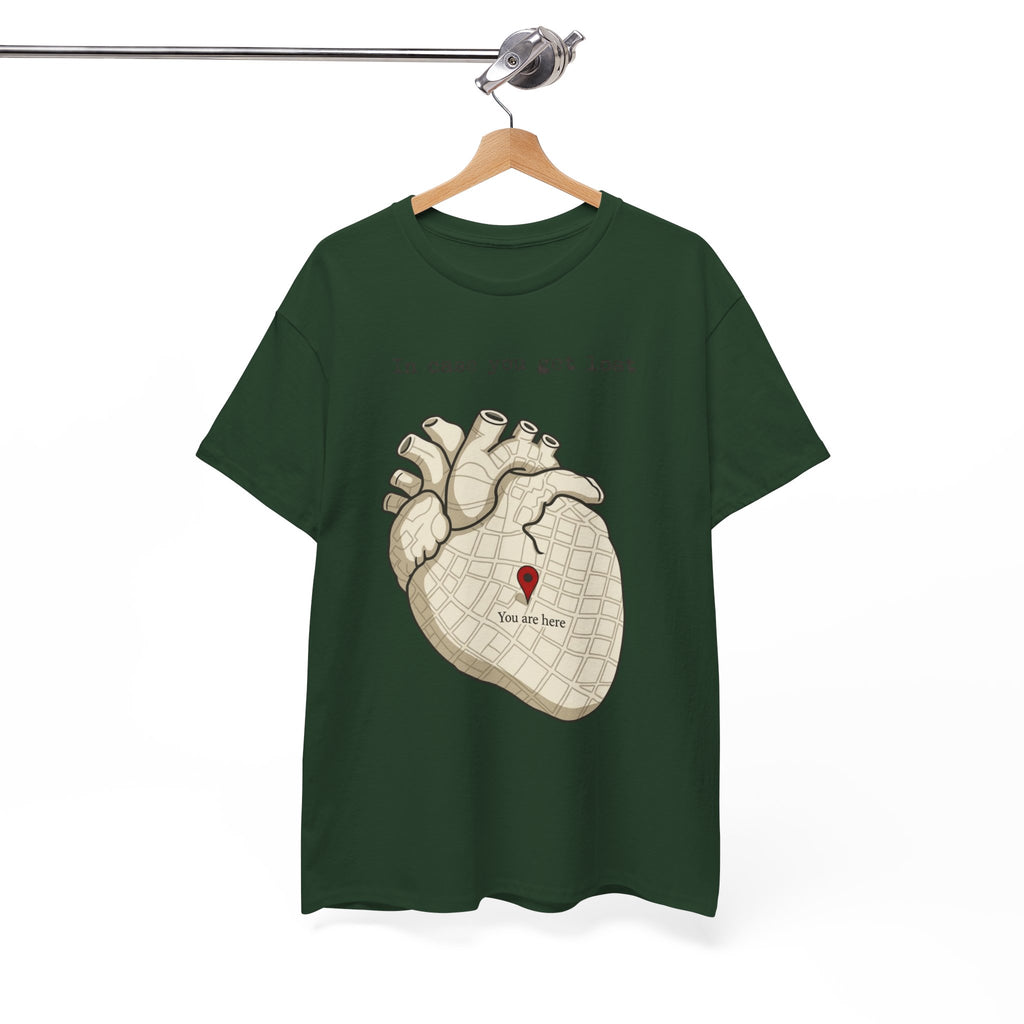 “In case you get lost” Heart Map — T-Shirt