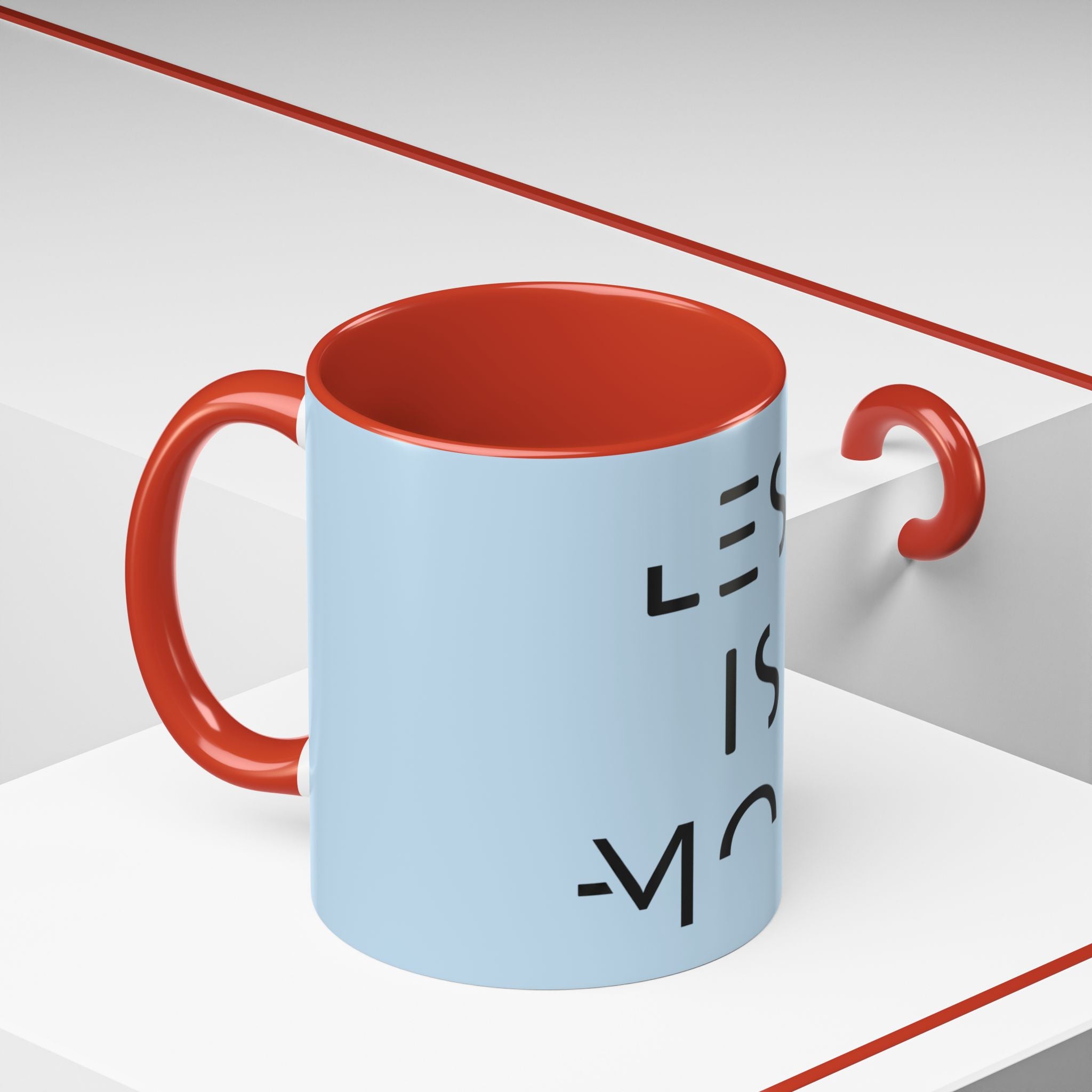 Less Is More Minimalist Accent Coffee Mug — Blue 11/15oz