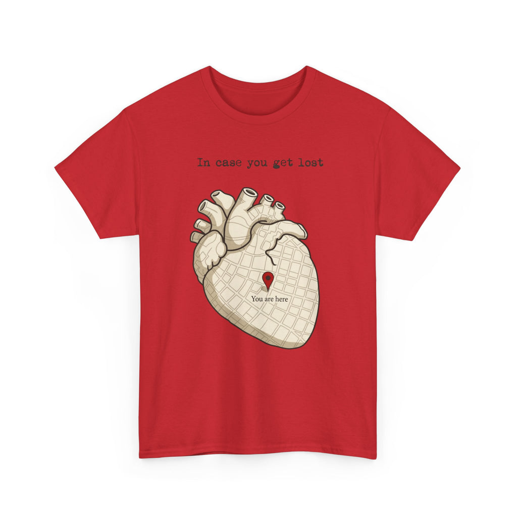 In Case You Get Lost T-Shirt – Heart Map Graphic Tee