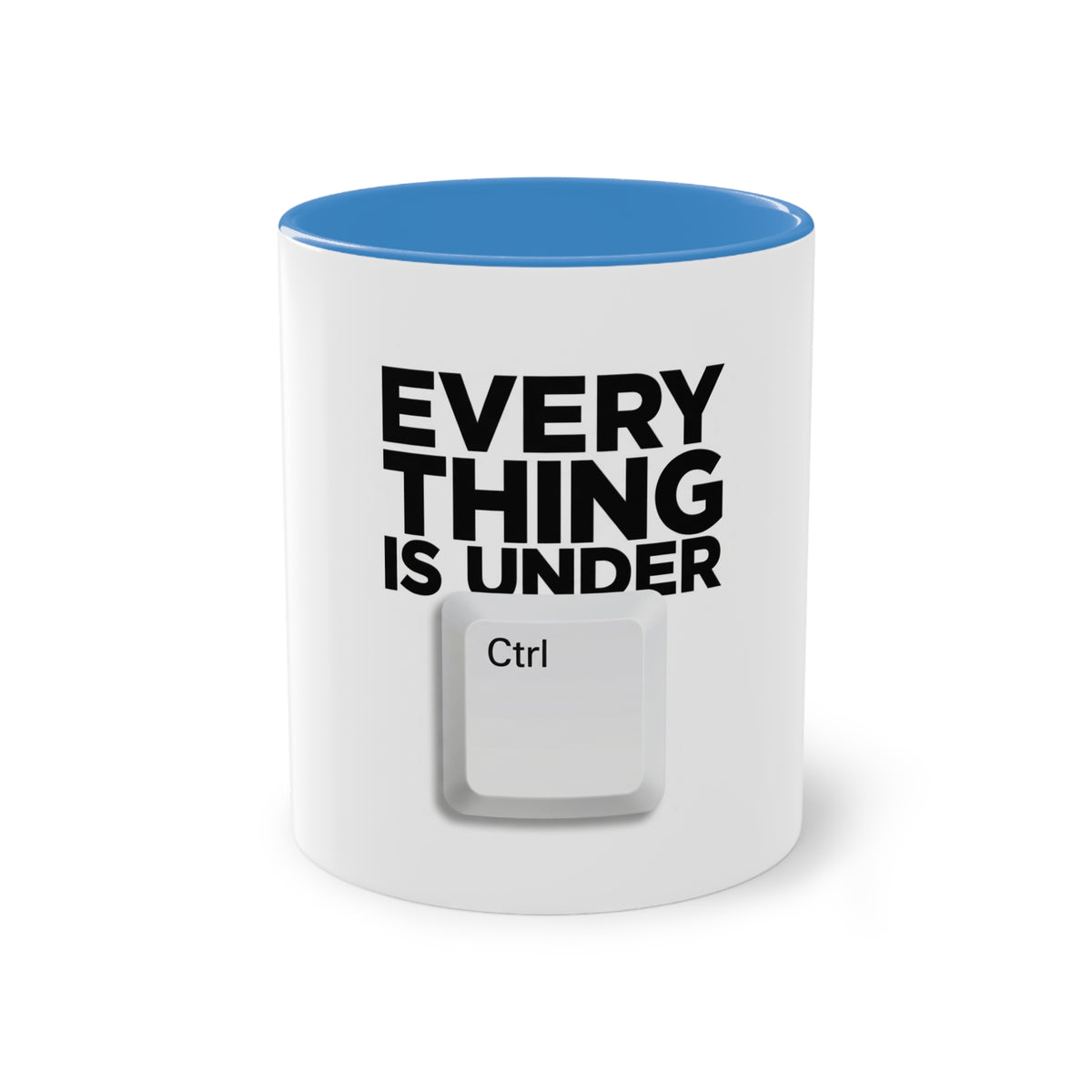 Everything Is Under Control Mug in Light Blue – funny calm-under-pressure coffee mug