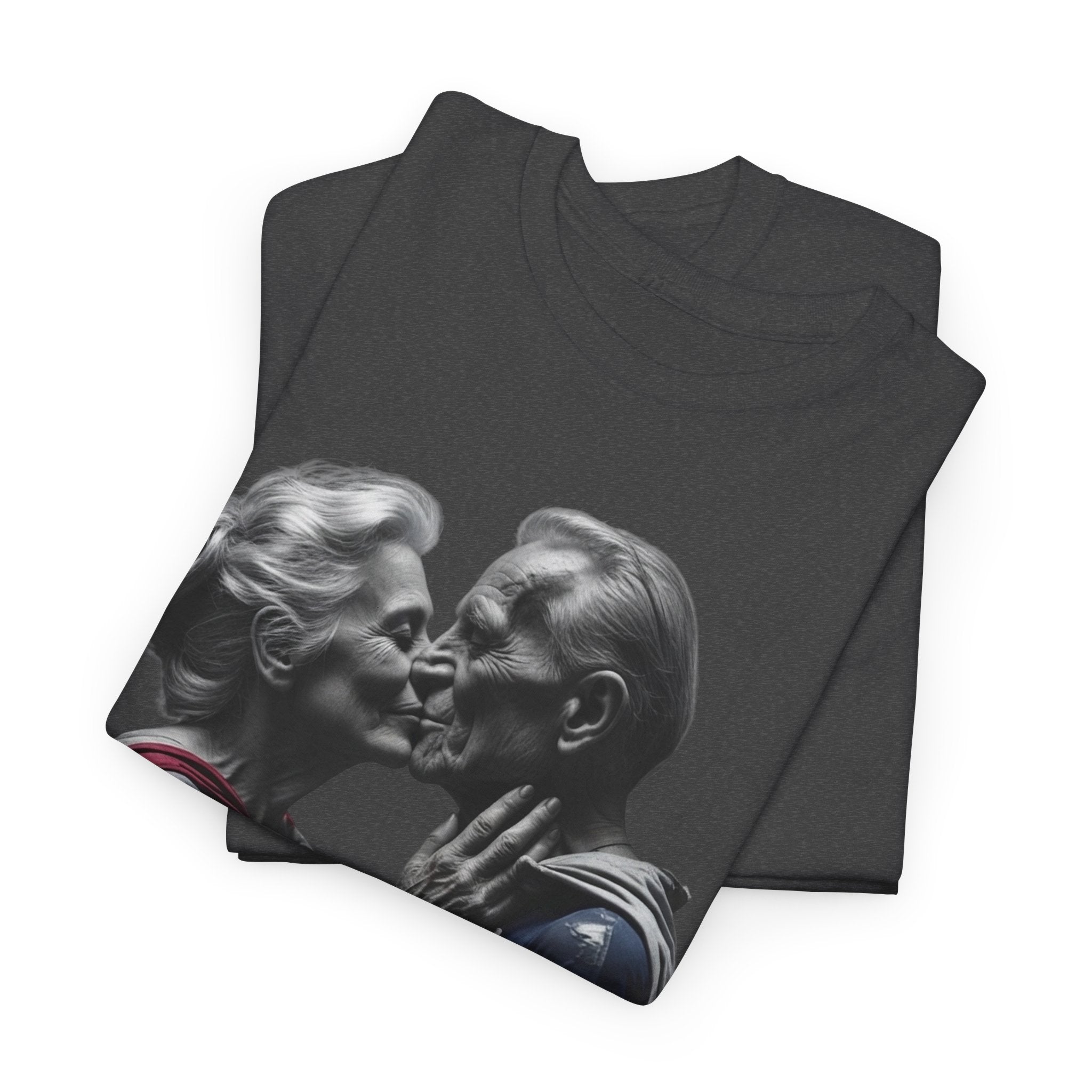 Kissing Old Superheroes — T‑Shirt