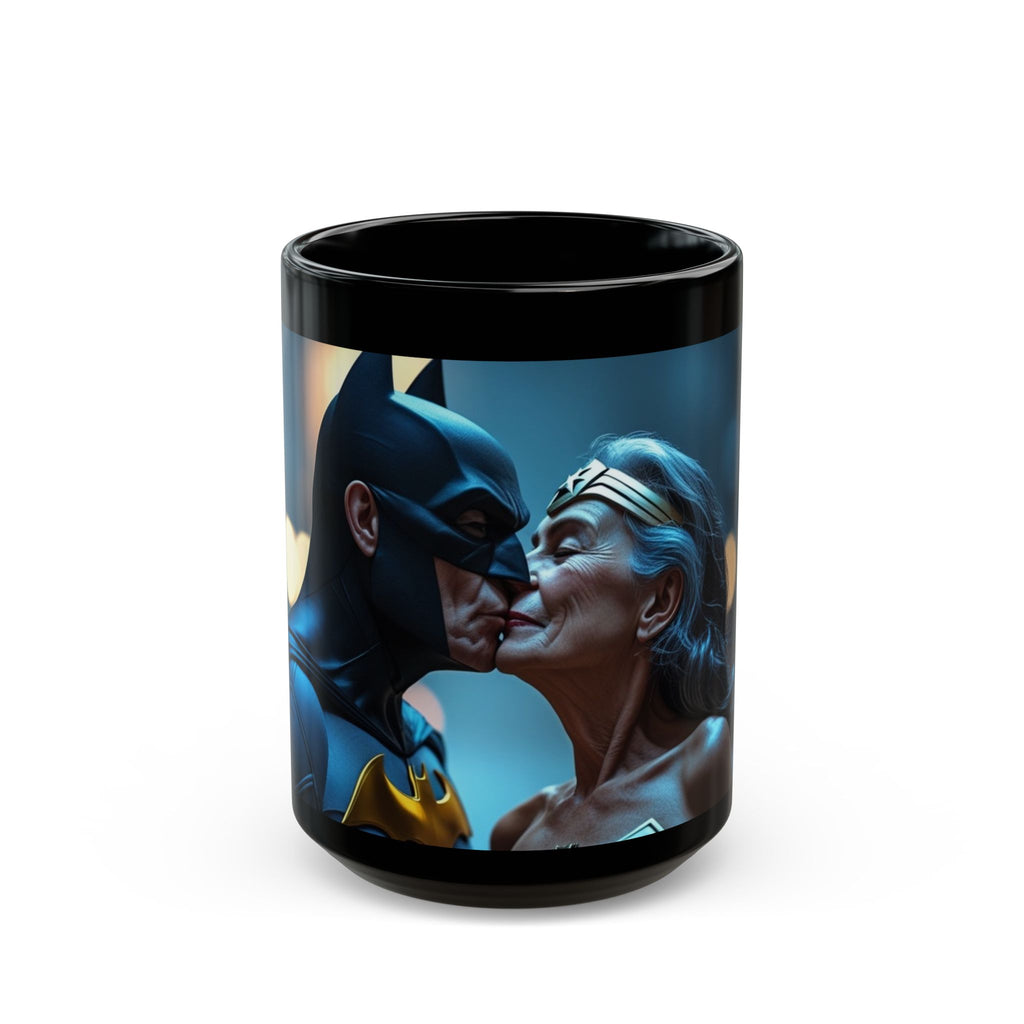 Romantic Batman & Wonder Woman Kiss — Coffee Cup