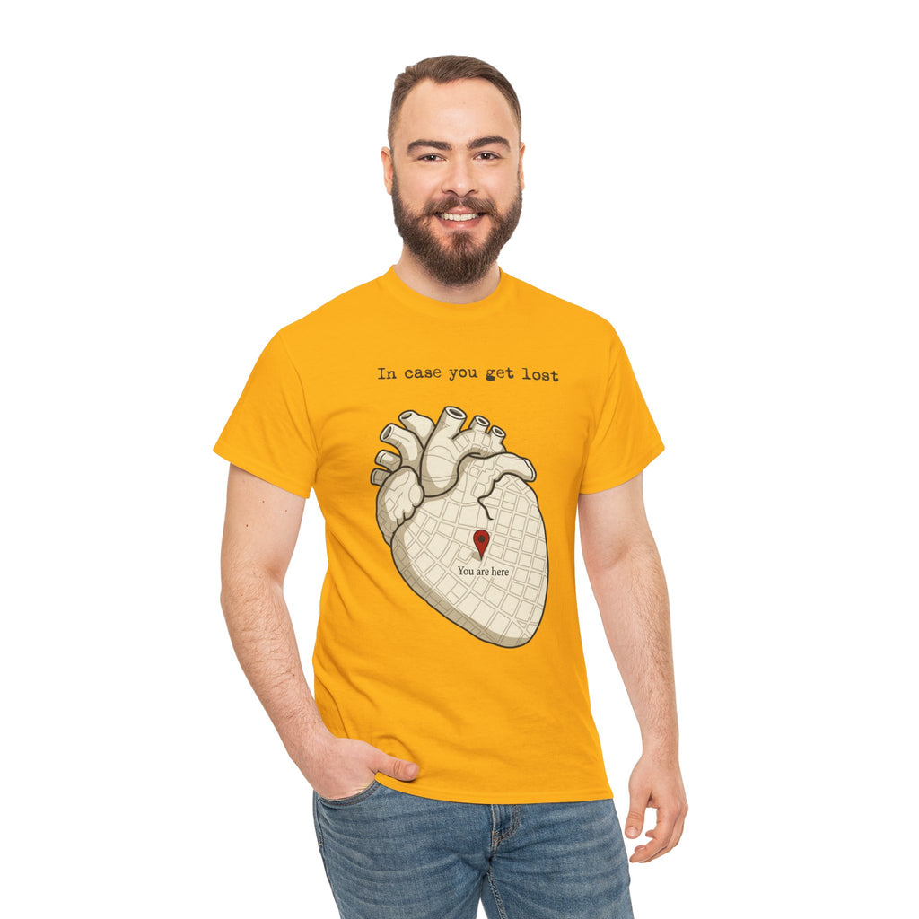 “In case you get lost” Heart Map — T-Shirt