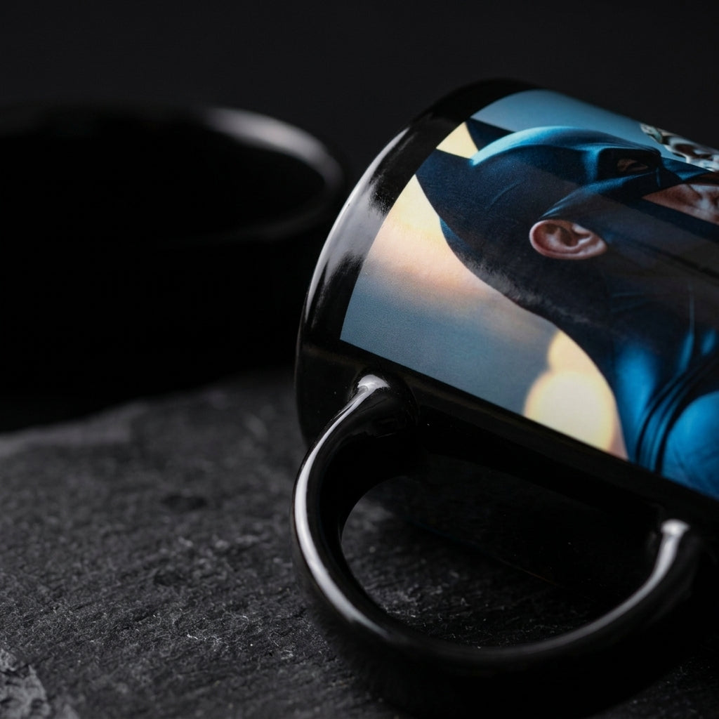 Romantic Batman & Wonder Woman Kiss — Coffee Cup