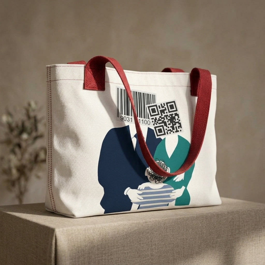 Barcode Family Portrait Tote Bag