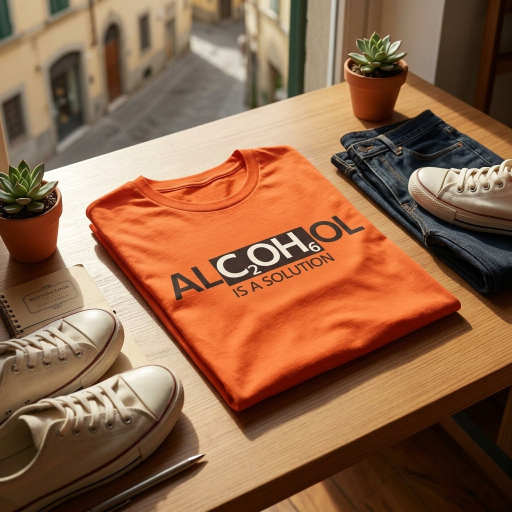 "Alcohol Is A Solution" — T-Shirt