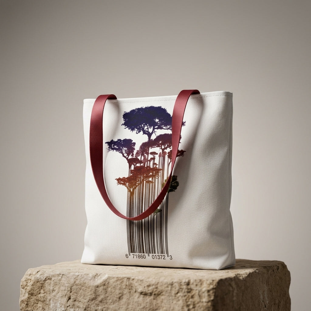 Barcode Forest — Tote Bag