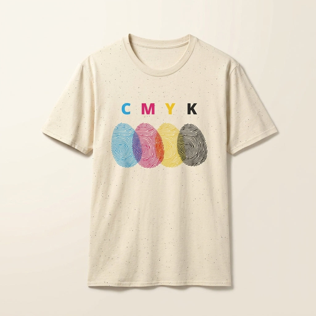 CMYK Fingerprint T-Shirt – Pop Art Graphic Tee