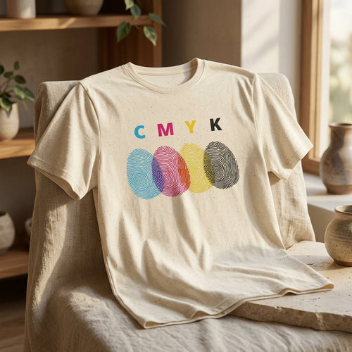 CMYK Fingerprint T-Shirt – Pop Art Graphic Tee