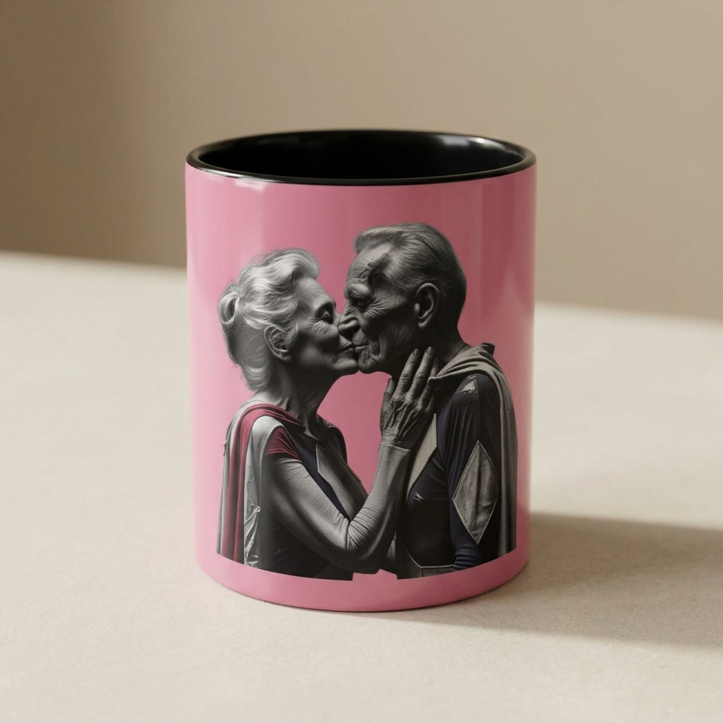 Elderly Superhero Couple — Coffee Mug