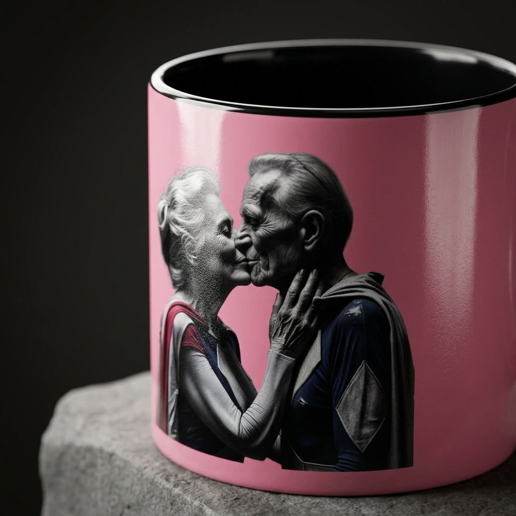 Elderly Superhero Couple — Coffee Mug