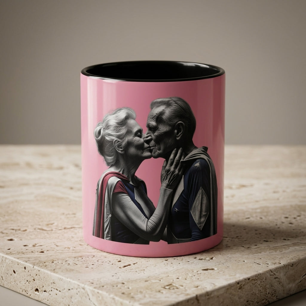 Elderly Superhero Couple — Coffee Mug