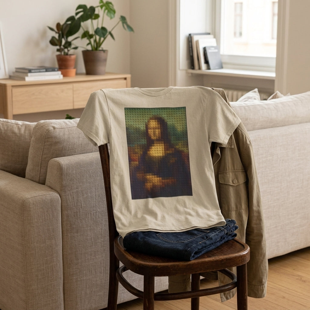 Pixelated Mona Lisa - T‑Shirt