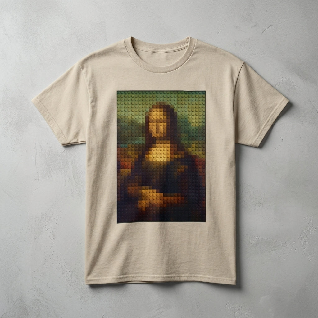 Pixelated Mona Lisa - T‑Shirt