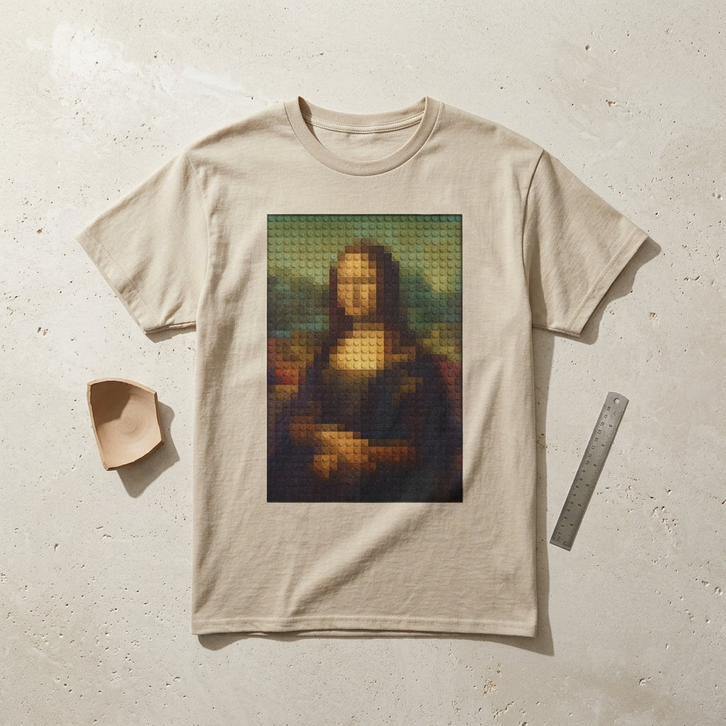 Pixelated Mona Lisa - T‑Shirt