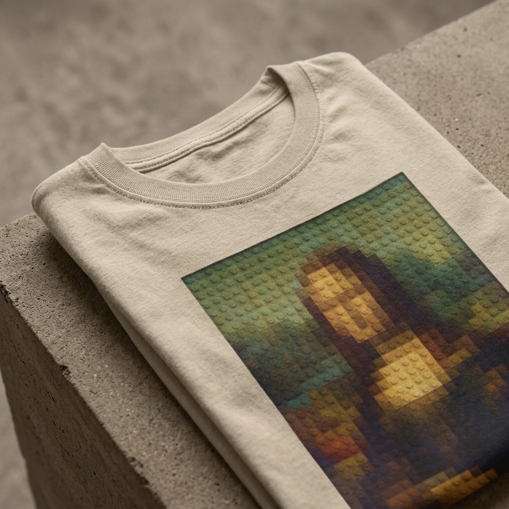 Pixelated Mona Lisa - T‑Shirt