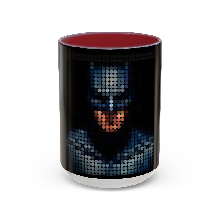 Pixel Art Dark Knight — Coffee Mug