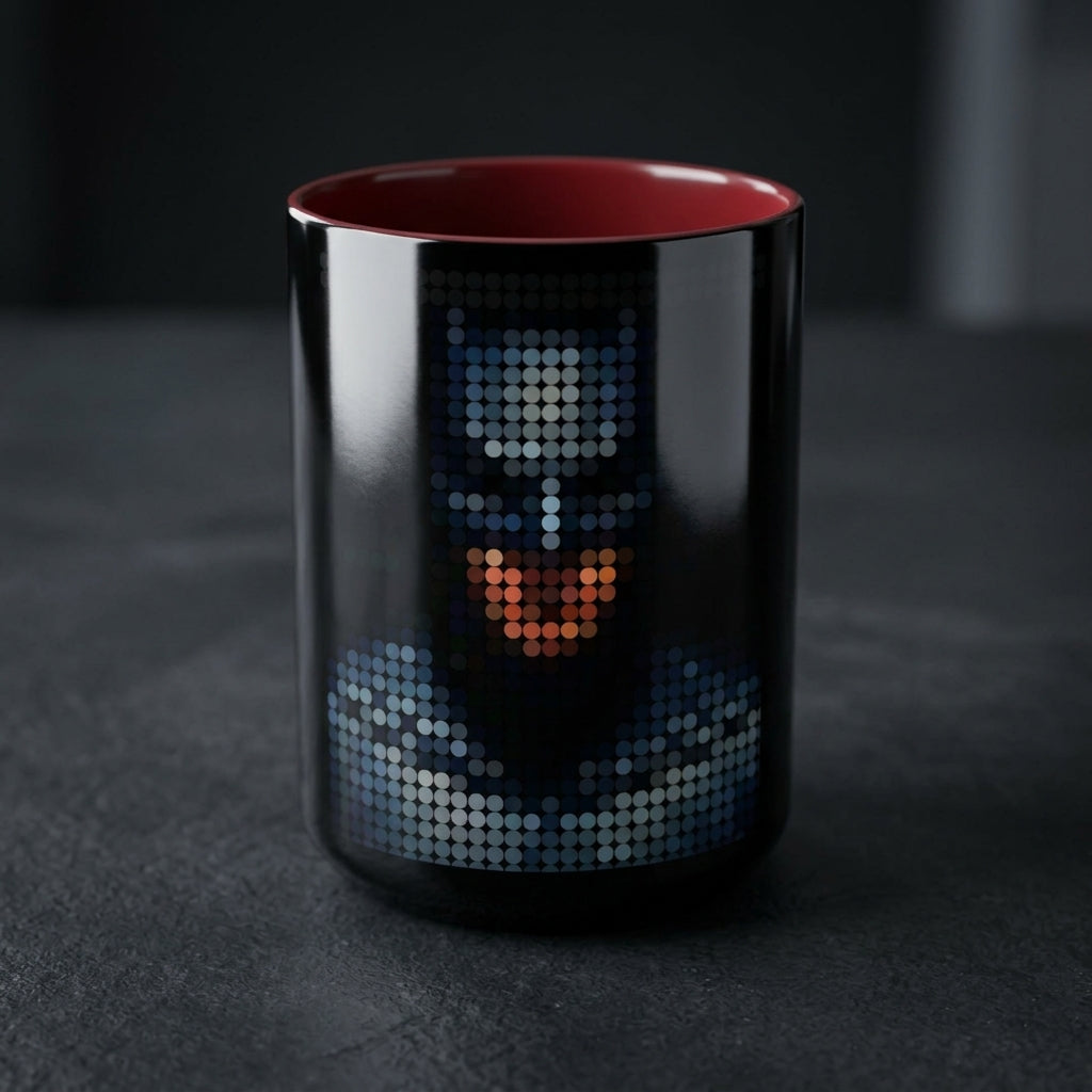 Pixel Art Dark Knight — Coffee Mug