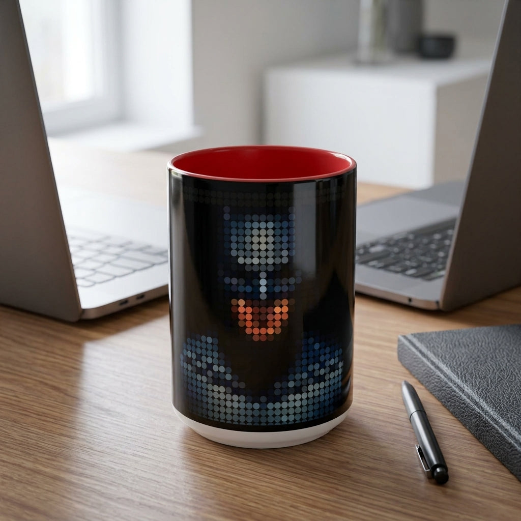 Pixel Art Dark Knight — Coffee Mug