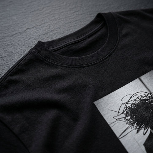 Abstract Scribble Head T-Shirt – Contemporary Art Graphic Tee