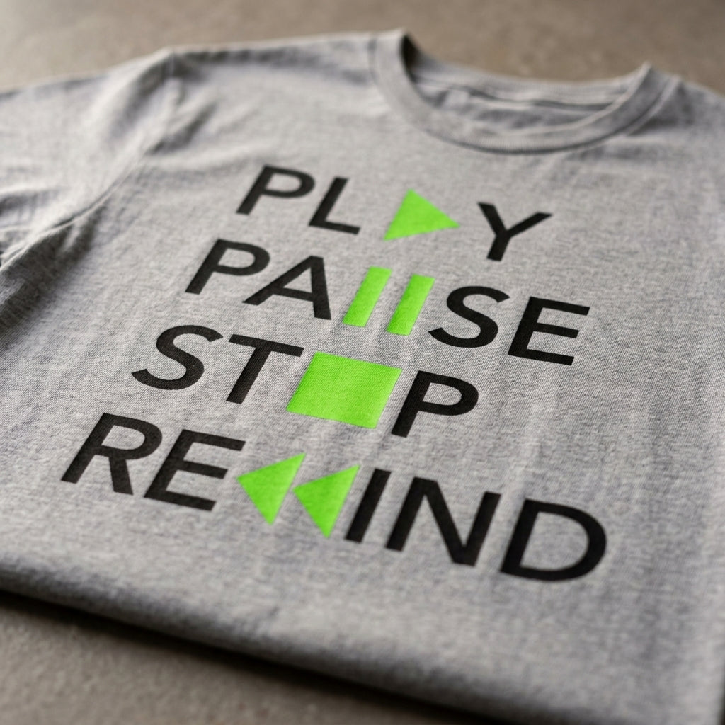 Play Pause Stop Rewind — T-Shirt