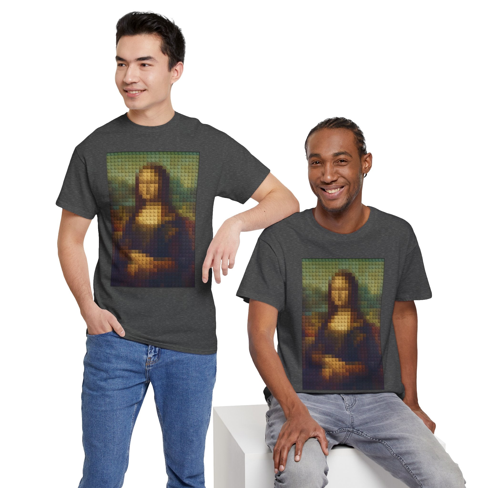 Pixelated Mona Lisa - T‑Shirt