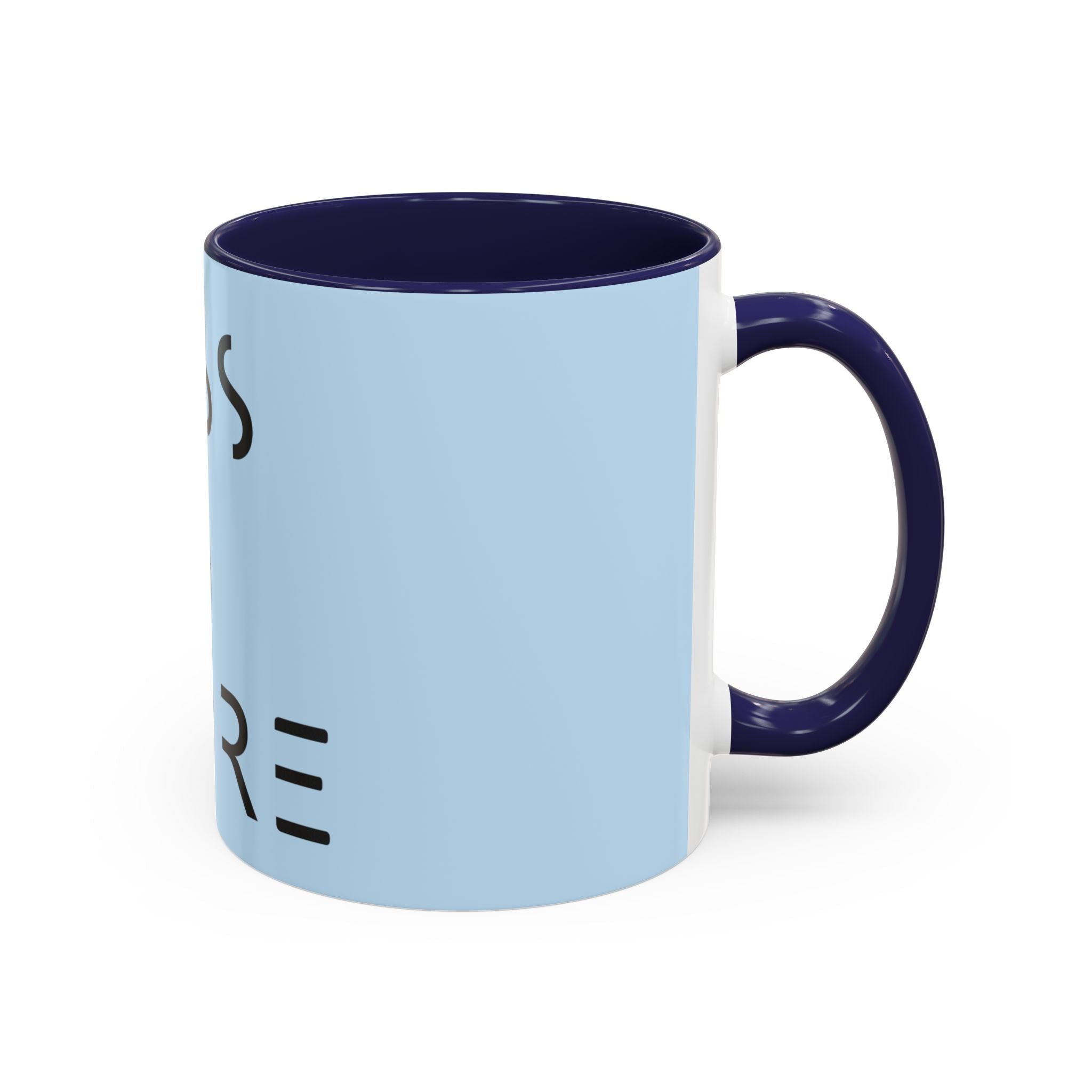 Less Is More Minimalist Accent Coffee Mug — Blue 11/15oz