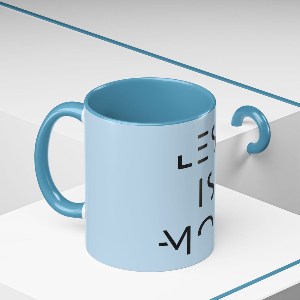 Less Is More Minimalist Accent Coffee Mug — Blue 11/15oz