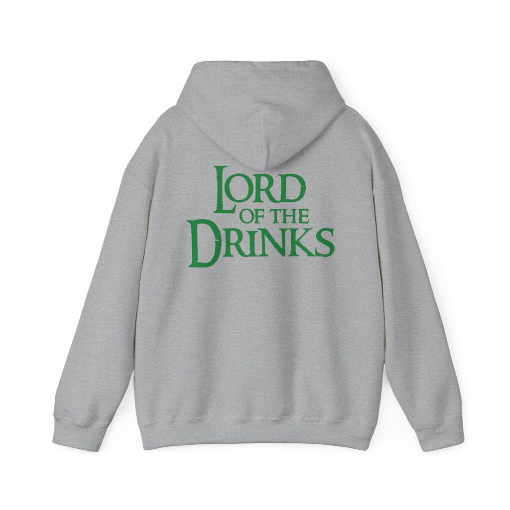 Lord of the Drinks Hoodie – funny movie parody graphic sweatshirt.
