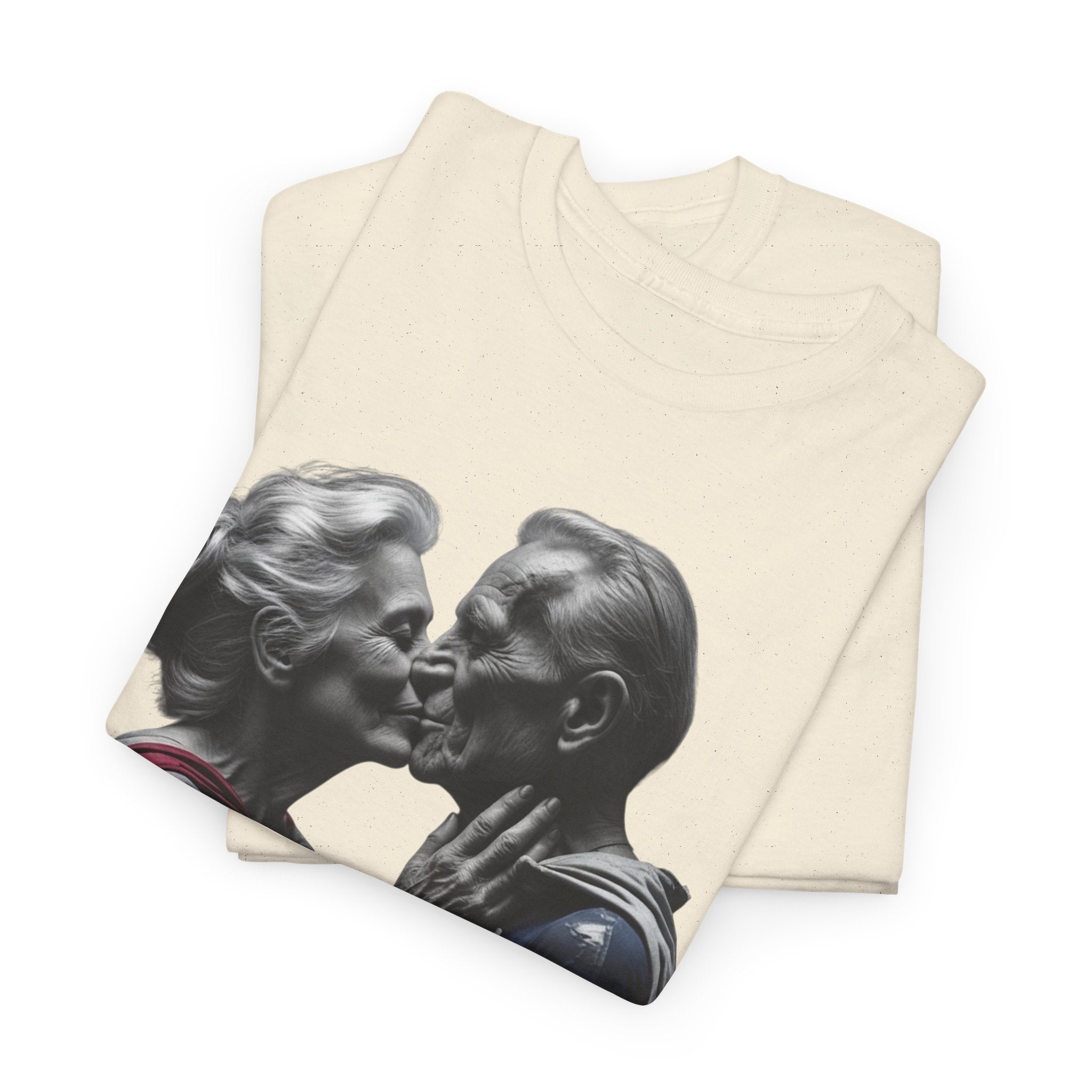 Kissing Old Superheroes — T‑Shirt