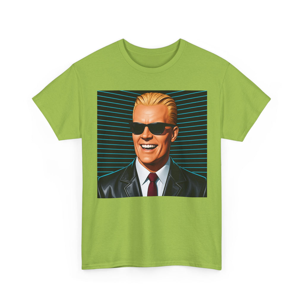 Max Headroom Glitch T-Shirt – retro tv series graphic tee, close-up 10