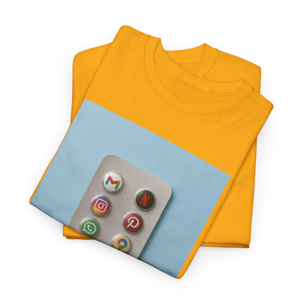 Social Media Pills T-Shirt – Funny Tech Satire Graphic Tee