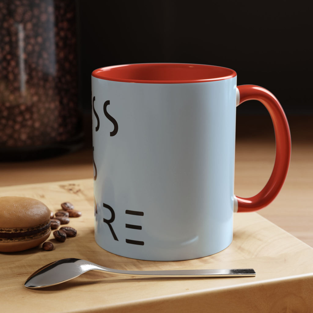 Less Is More Minimalist Accent Coffee Mug — Blue 11/15oz