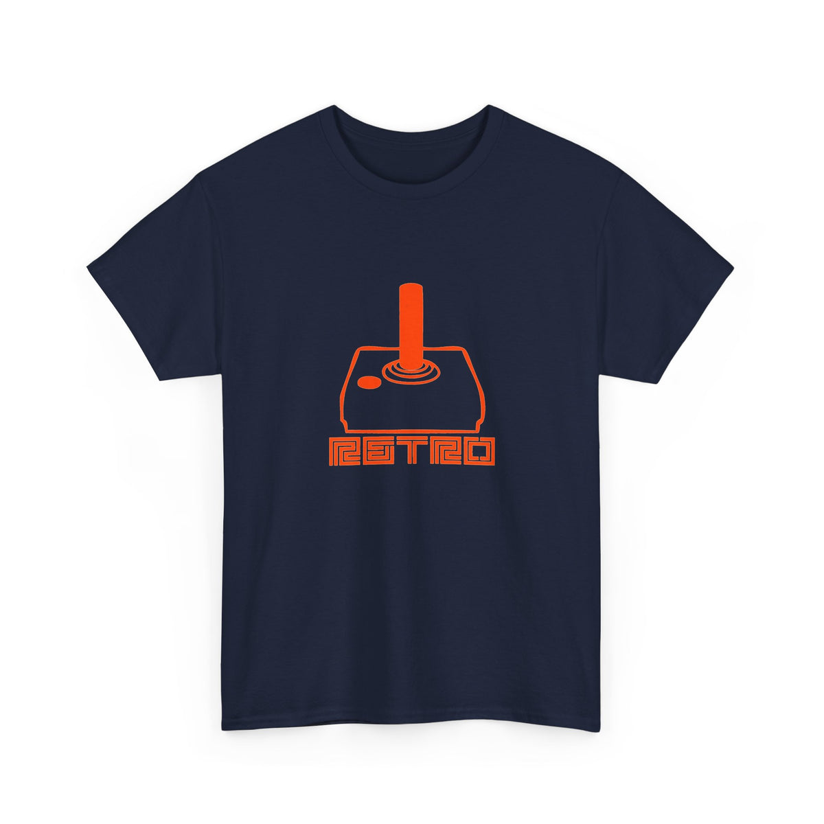 Retro Arcade Joystick T-Shirt in Navy – nostalgic gaming graphic tee