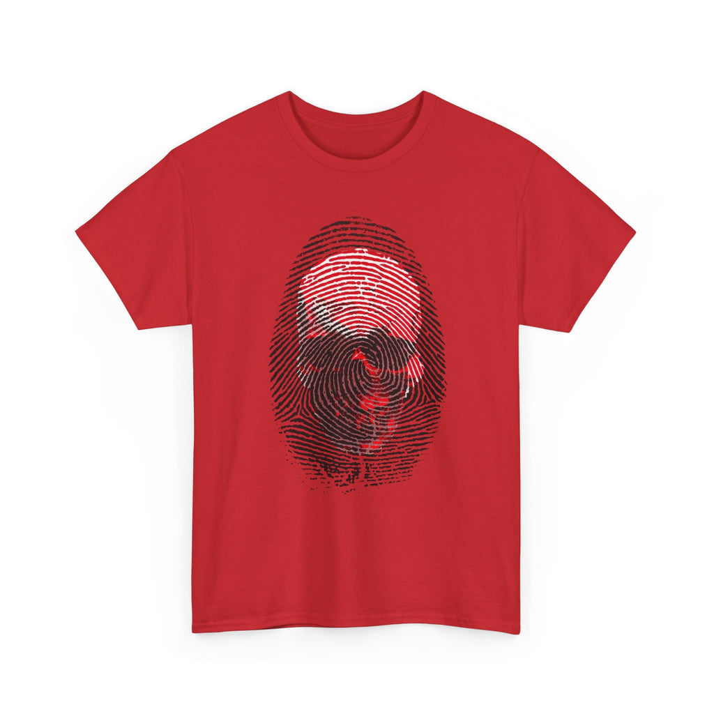 Skull Fingerprint T-Shirt – Dark Art Graphic Tee