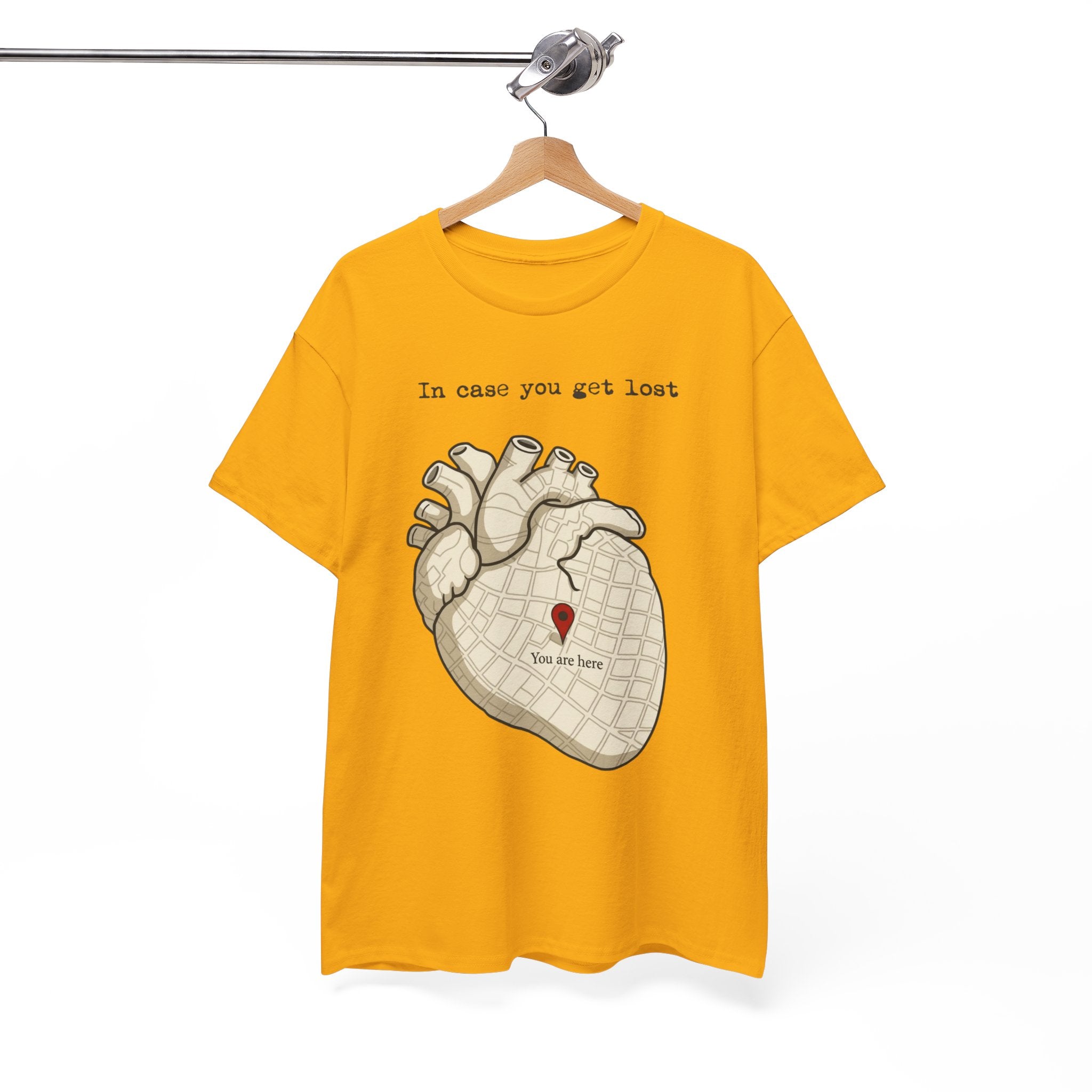 “In case you get lost” Heart Map — T-Shirt