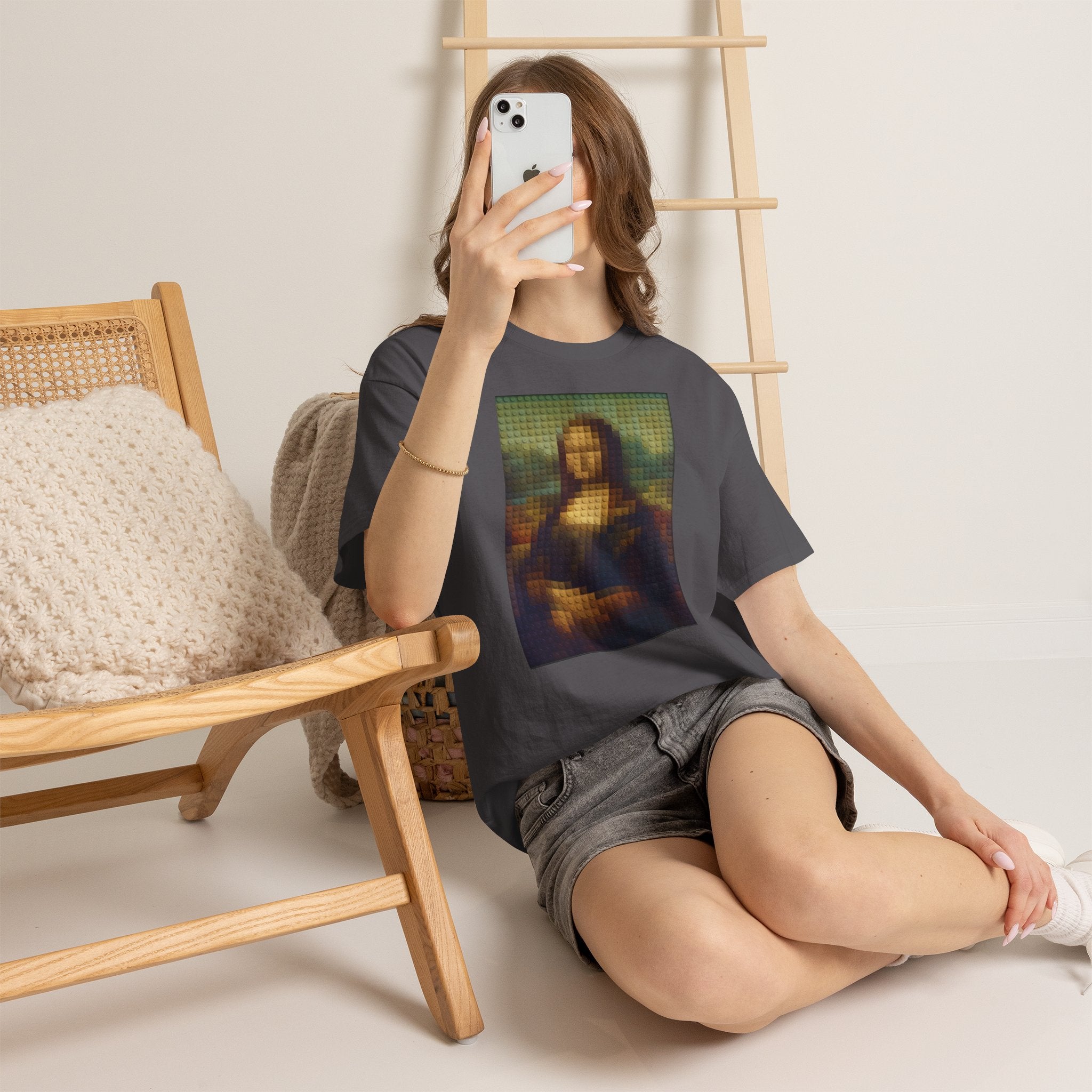 Pixelated Mona Lisa - T‑Shirt
