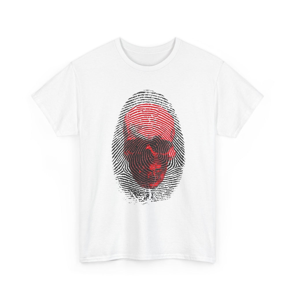 Skull Fingerprint T-Shirt – Dark Art Graphic Tee