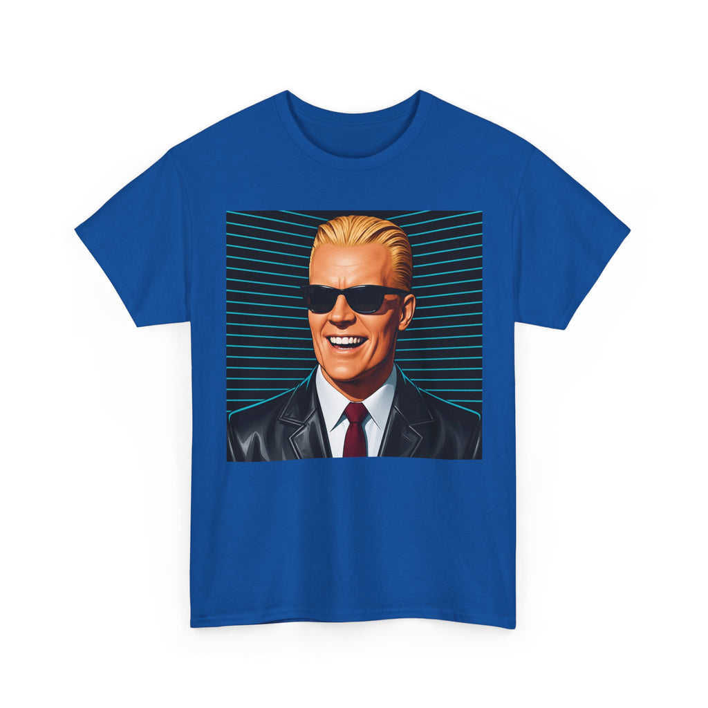 Max Headroom Glitch T-Shirt in Royal – retro tv series graphic tee