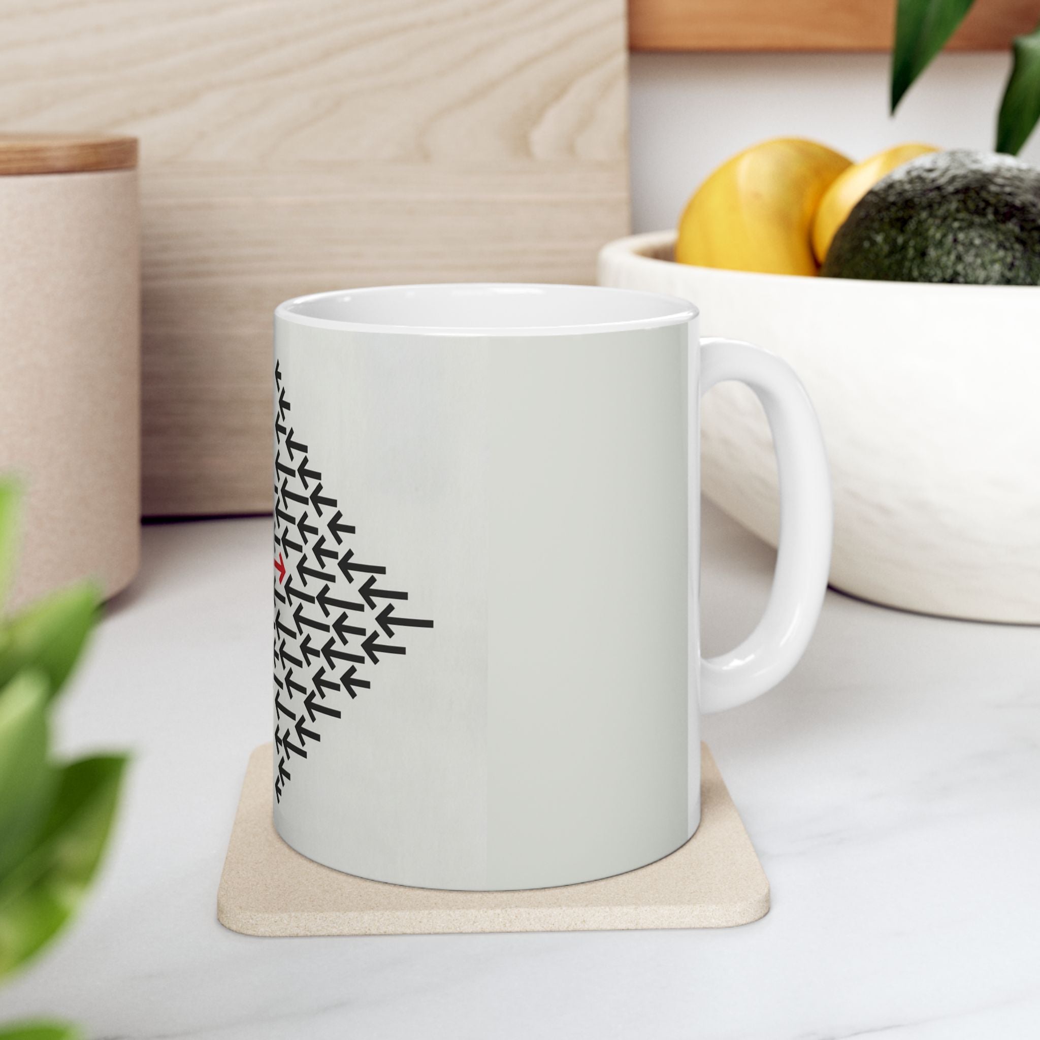 Red Arrow Against the Crowd — Office Coffee Cup